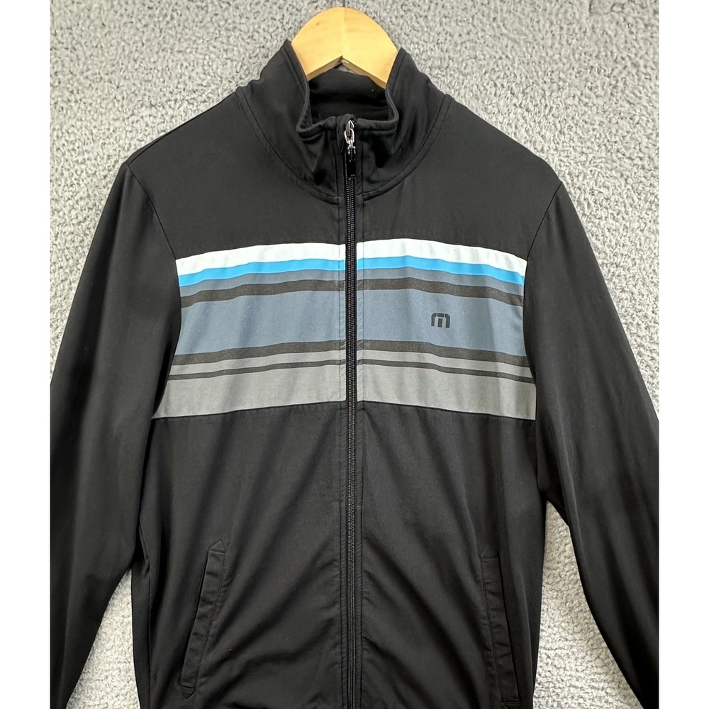 Travis Mathew Jacket Mens Medium Multicolor Striped Full Zip Performance Golf